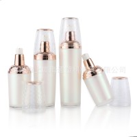 100/130毫升亚克力化妆品瓶钻石盖韩式鸭嘴乳液瓶