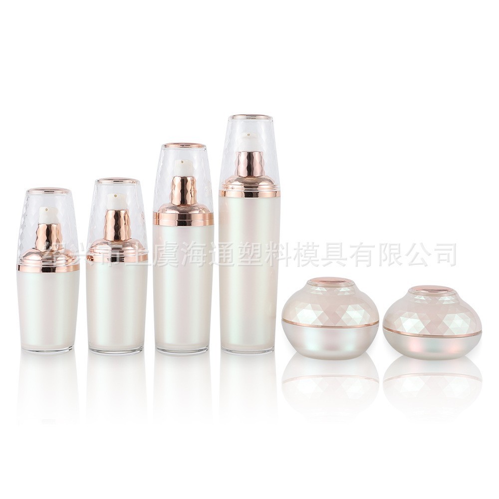 100/130毫升亚克力化妆品瓶钻石盖韩式鸭嘴乳液瓶图3