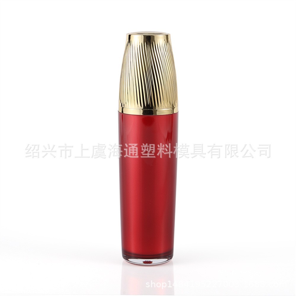 100/130化妆品瓶螺纹盖韩式鸭嘴乳液瓶 螺纹盖红色套系图2