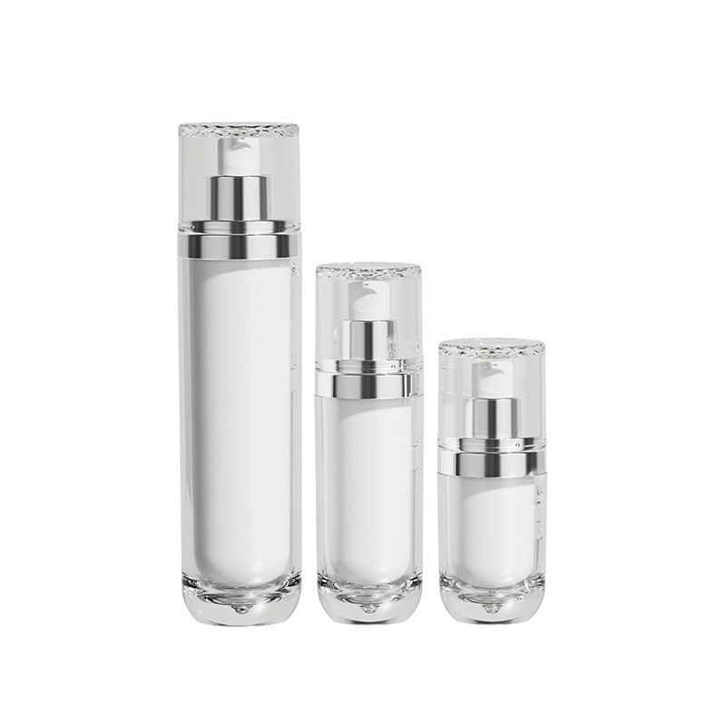 时尚白色亚克力乳液瓶精华水乳分装瓶30ml50ml100ml120ml平盖瓶子图5