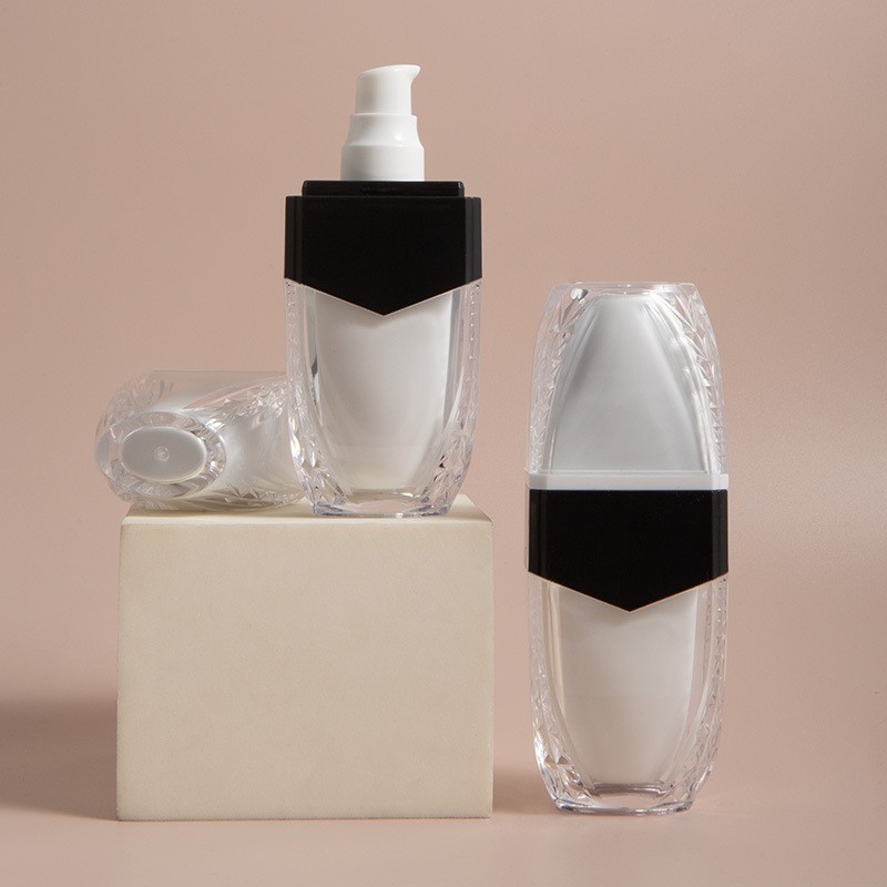 OEM定制50ml防晒霜瓶双层亚克力保湿乳液瓶护肤品补水分装精华瓶