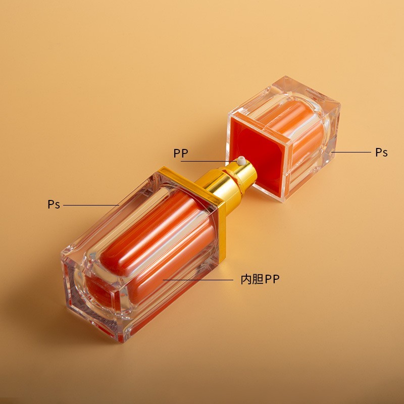 OEM定制30g水乳瓶四方水晶瓶双层亚克力乳液瓶护肤品瓶补水喷雾瓶图2