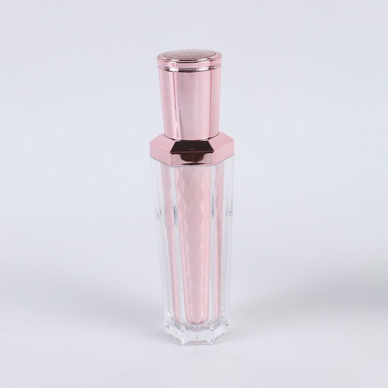 六角瓶 内胆电镀玫瑰金 120ml空瓶OEM图2