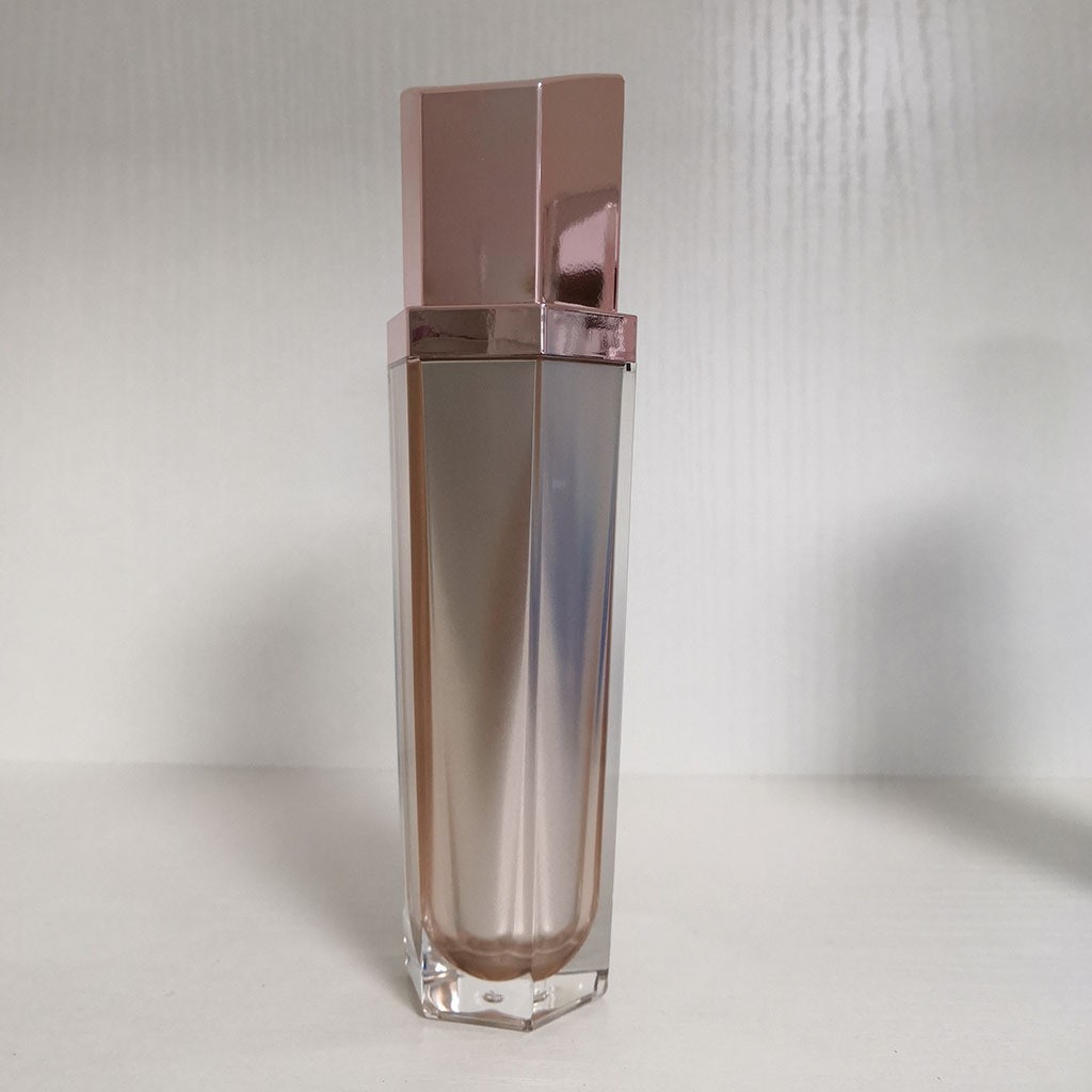 高档六角粉色亚克力化妆品包装瓶乳液瓶30ml套装30-120ml