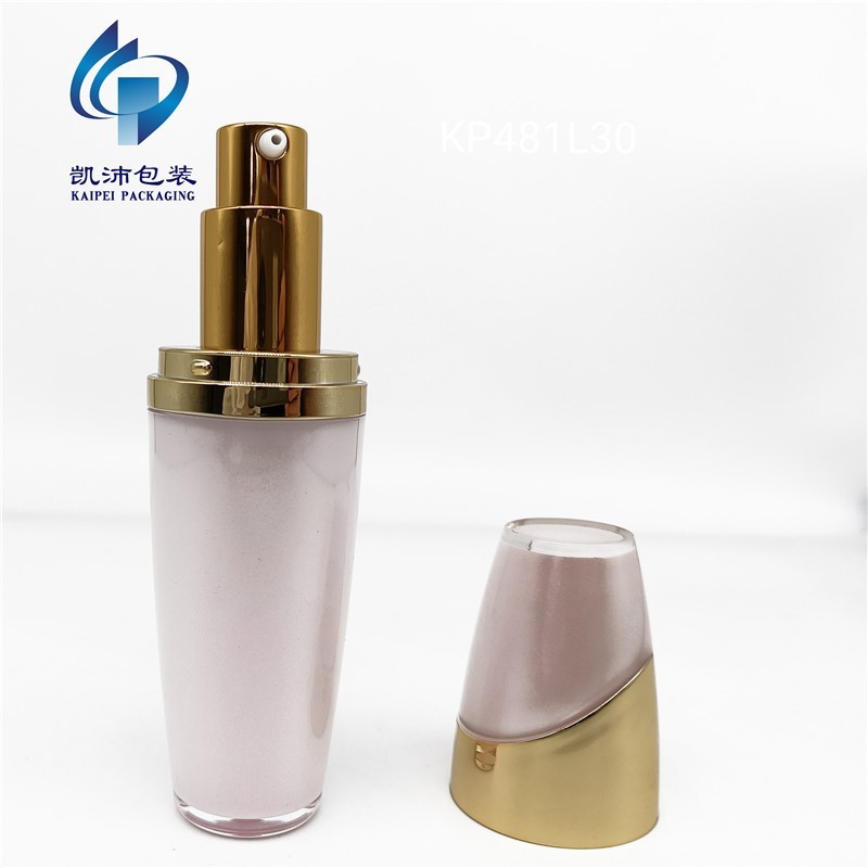 飘带圆瓶 亚克力乳液瓶 亚克力瓶包材 喷雾瓶包材厂家图2