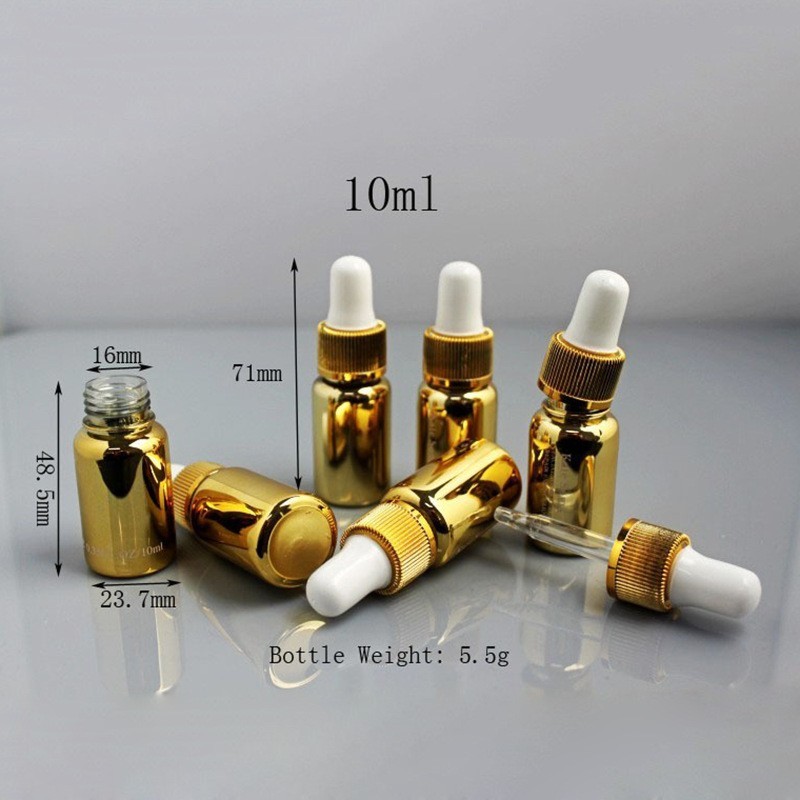 滴管瓶 厂家OEM/ODM 10ML-20ML 镀金滴管瓶 镀金磨砂滴管瓶图2