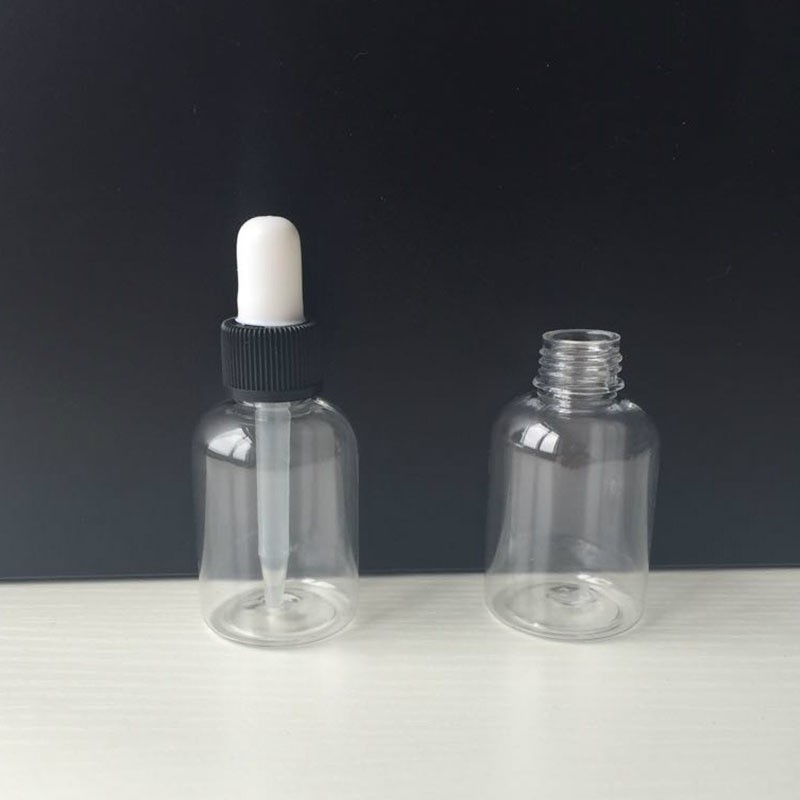30ml塑料瓶 圆肩滴管瓶 透明pet塑料滴管分装瓶包装瓶 OEM图3