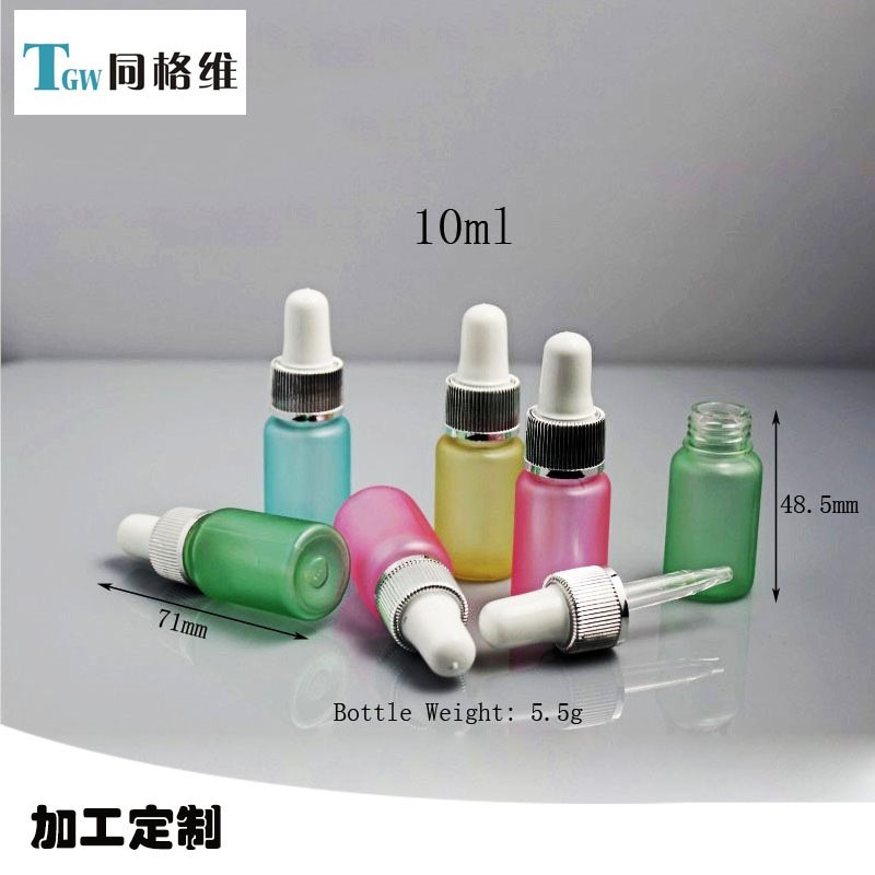 塑料滴管瓶 厂家OEM 10ML-20ML磨砂滴管瓶 彩色pet塑料精油瓶图3