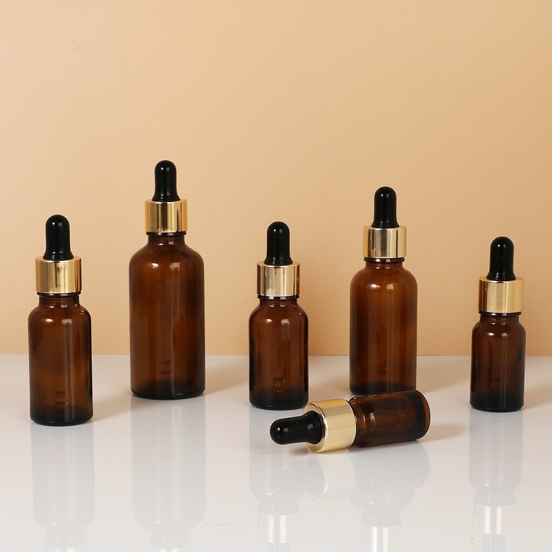 玻璃5ml10ml15ml20ml茶色精油瓶30ml玻璃滴管瓶100ml按摩精油瓶图2
