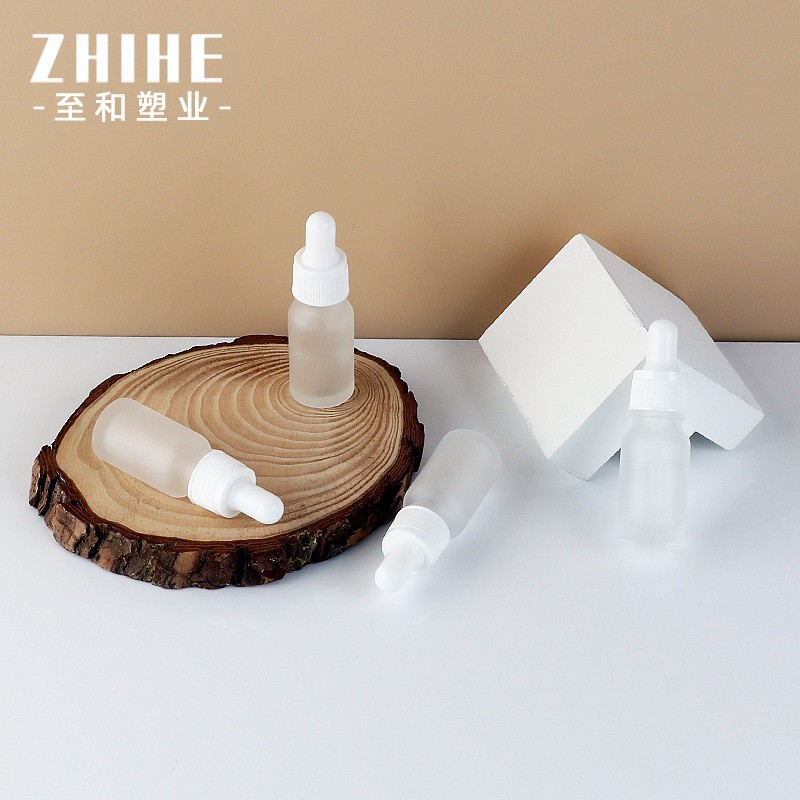 10ml玻璃滴管瓶 玻璃蒙砂原液精华液分装瓶 化妆品磨砂滴管精油瓶图4