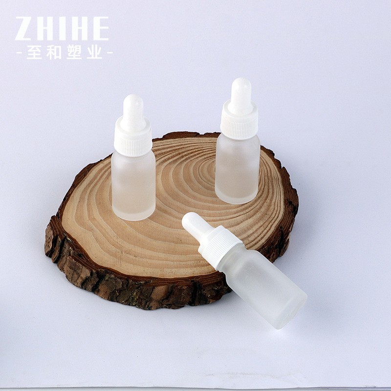 10ml玻璃滴管瓶 玻璃蒙砂原液精华液分装瓶 化妆品磨砂滴管精油瓶图3
