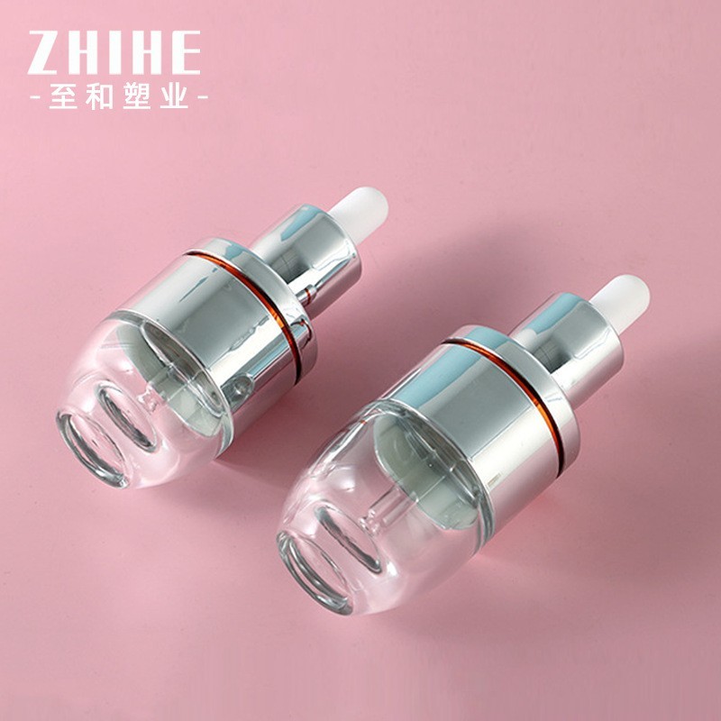 30ml厚底玻璃胶头滴管瓶50ml精华原液瓶护肤品分装精油瓶