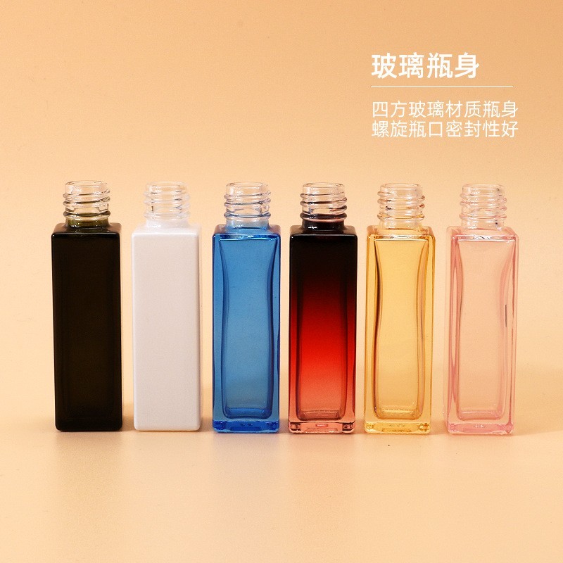 10ml现货精油瓶8ml方形厚底精华液瓶 化妆品分装玻璃瓶原液滴管瓶图3