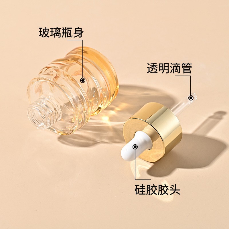30ml月轮滴管瓶 渐变彩色精华原液玻璃瓶旅行分装精油瓶图4