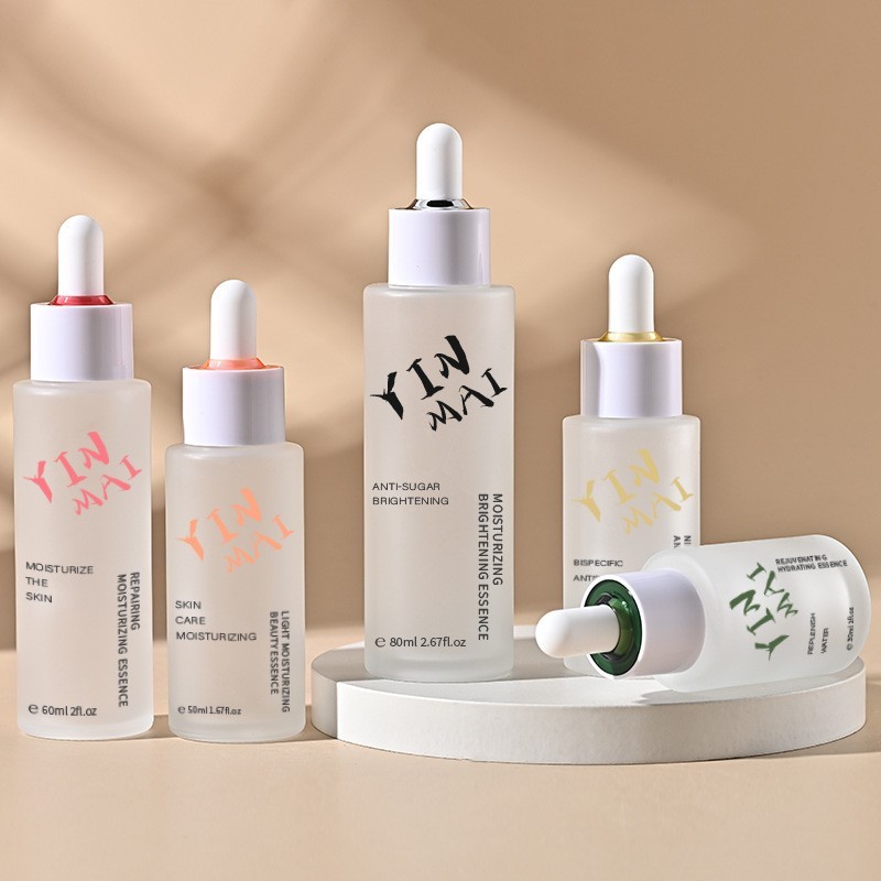 银脉专利20ml-100ml云顶圈平肩滴管瓶 精华原液玻璃瓶分装精油瓶图3