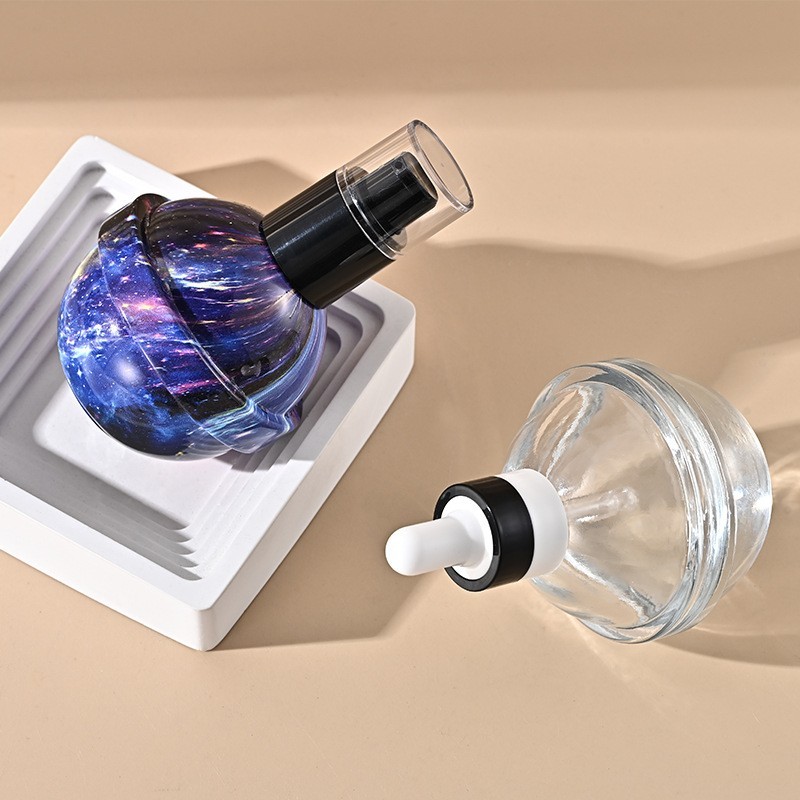 银脉专利30ml厚底星球瓶精华原液滴管瓶创意玻璃瓶旅行分装精油瓶图2