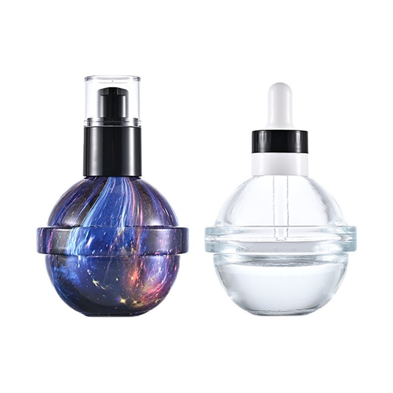 银脉专利30ml厚底星球瓶精华原液滴管瓶创意玻璃瓶旅行分装精油瓶图5