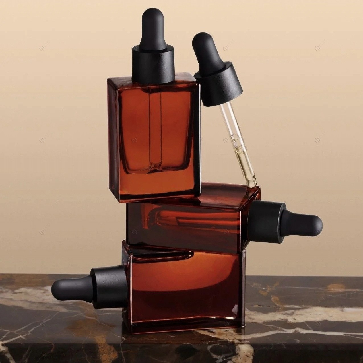 定制15ml 30ml茶色玻璃滴管精油瓶 香薰滴管精华液瓶 原液分装图2