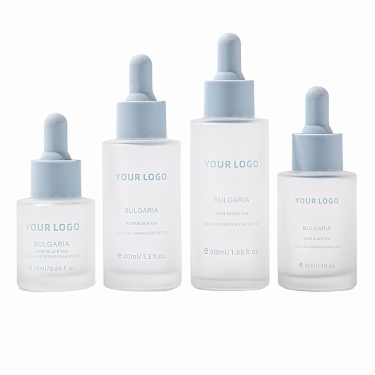 20ml30ml50ml蒙砂平肩玻璃精油瓶 滴管玻璃精华液瓶 原液瓶图5