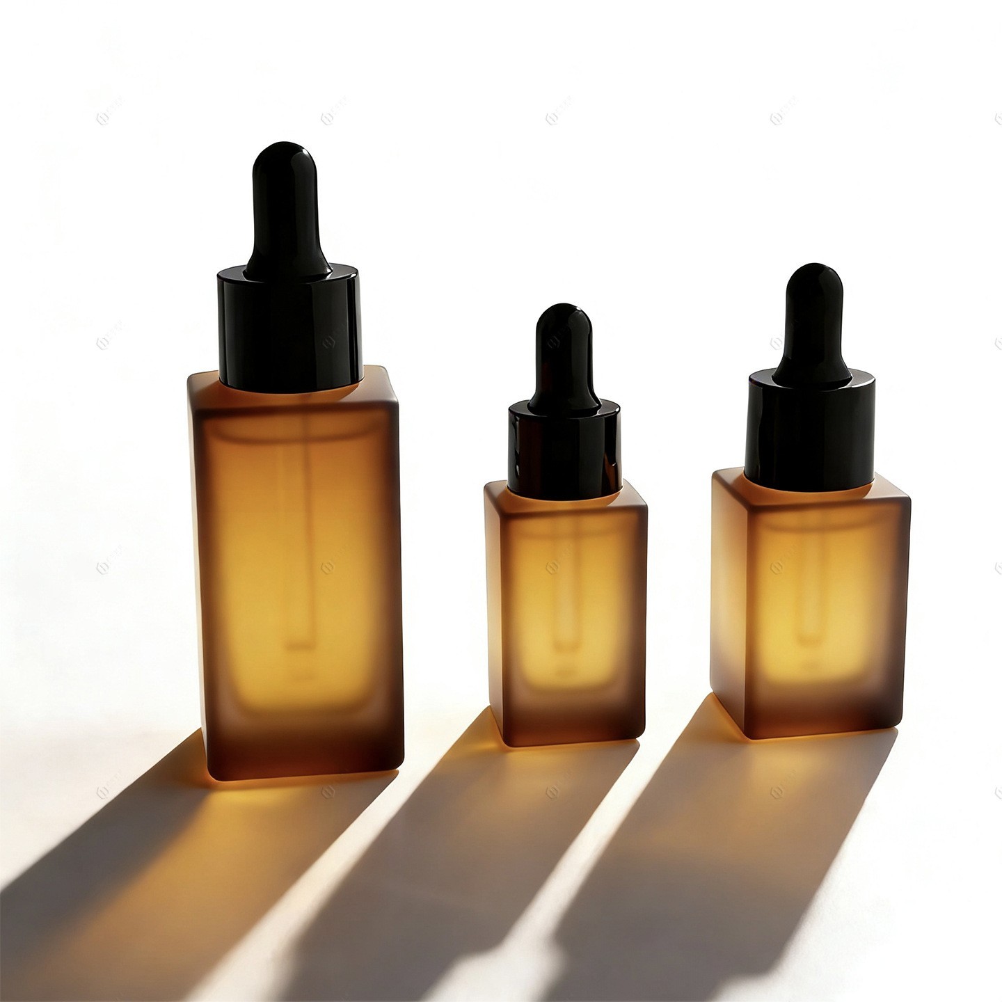 高档精油瓶5ml玻璃滴管瓶15ml小样精华液瓶四方玻璃滴管分装瓶图2