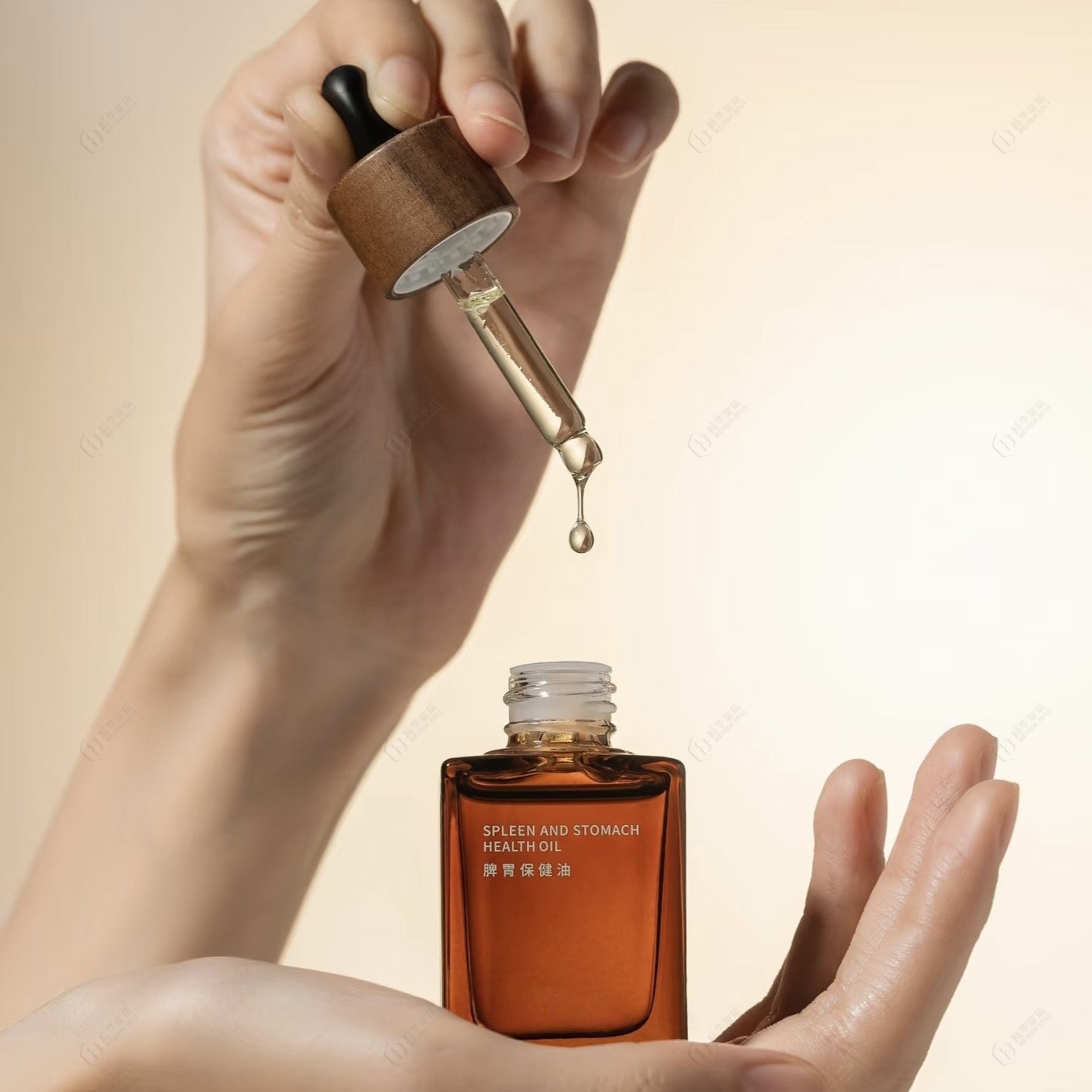 定制 30ml扁方透明玻璃精油瓶 精华液瓶 滴管瓶 原液瓶 茶色滴管图4