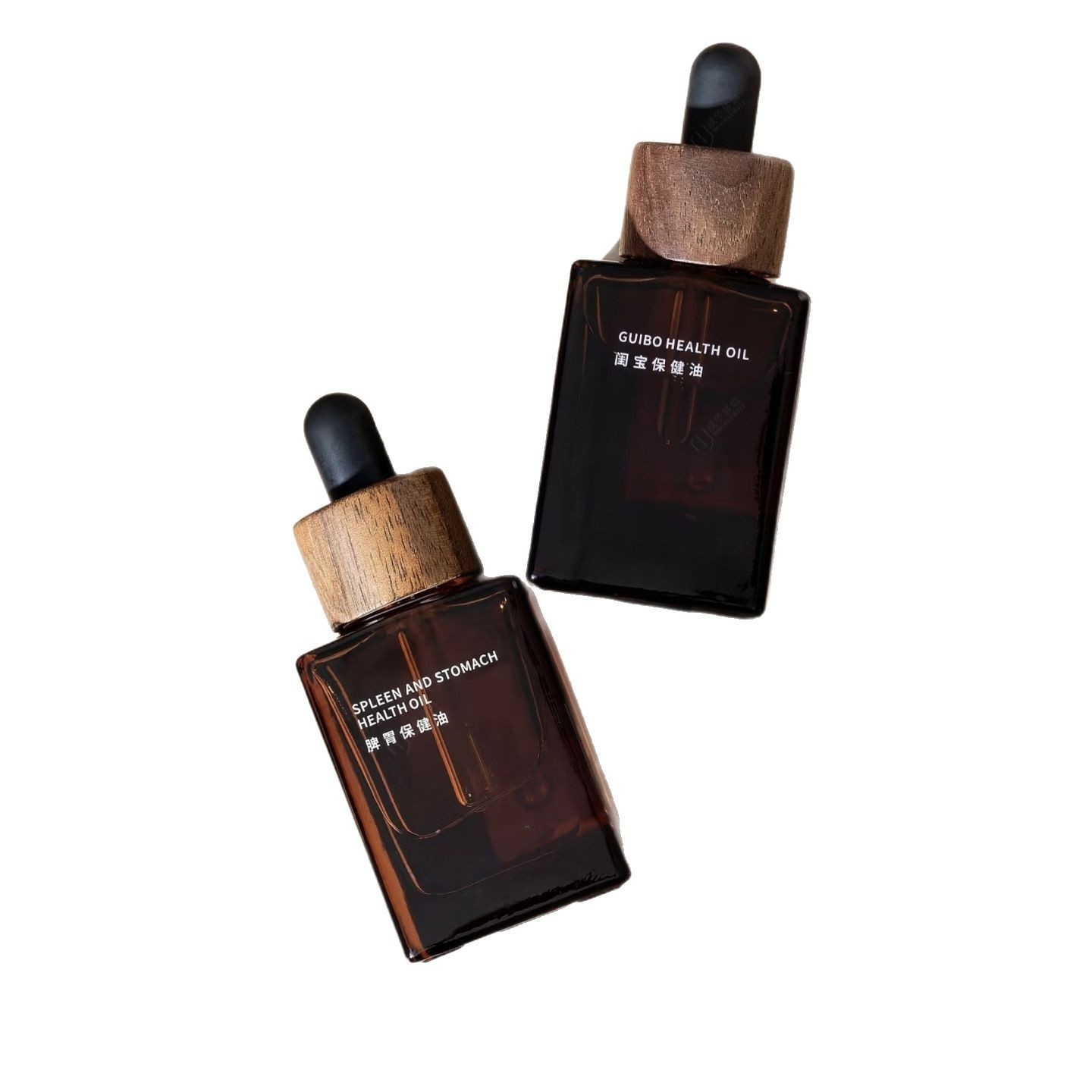 定制 30ml扁方透明玻璃精油瓶 精华液瓶 滴管瓶 原液瓶 茶色滴管图5