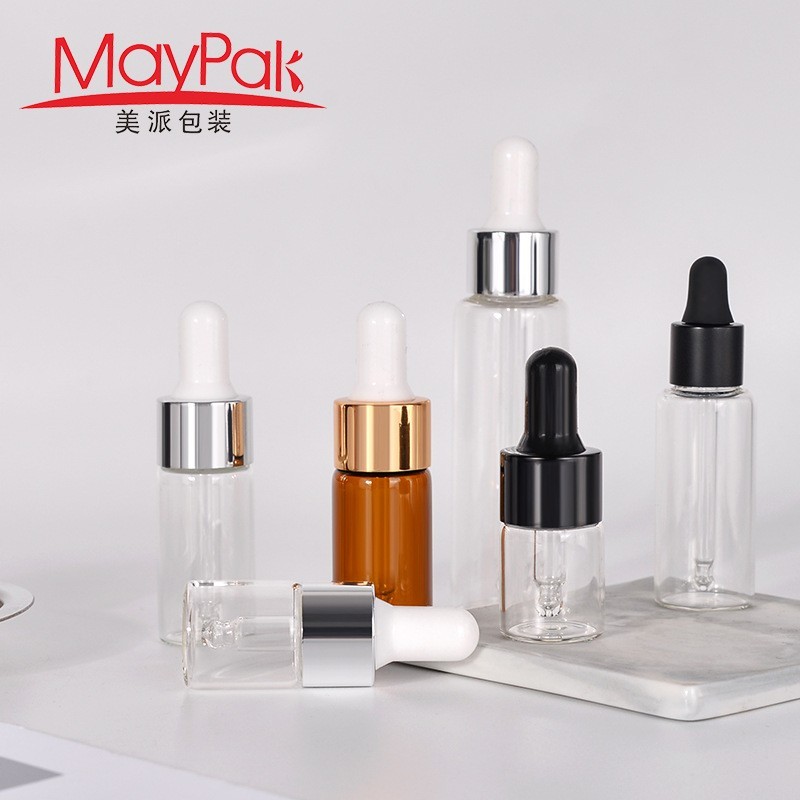 工厂定制 5ml玻璃滴管瓶精油分装瓶 20ml胶头滴管分液瓶化妆品瓶