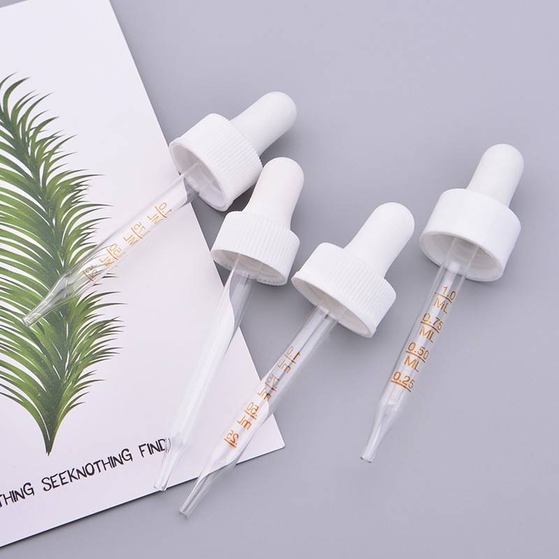 硅胶玻璃滴管 PP精油瓶滴管 可裁剪玻璃管长 胶头滴管图3