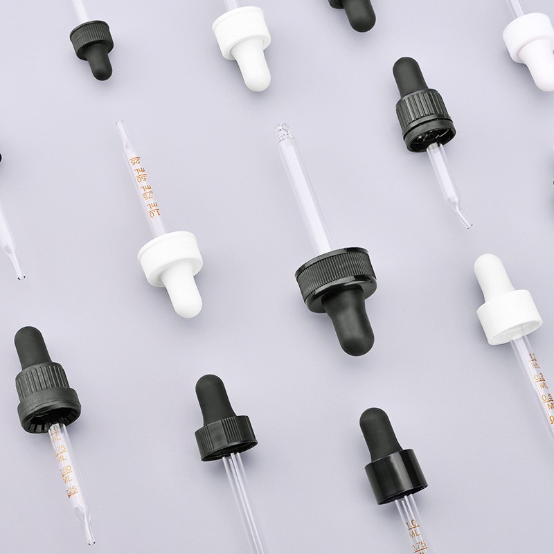 硅胶玻璃滴管 PP精油瓶滴管 可裁剪玻璃管长 胶头滴管图5