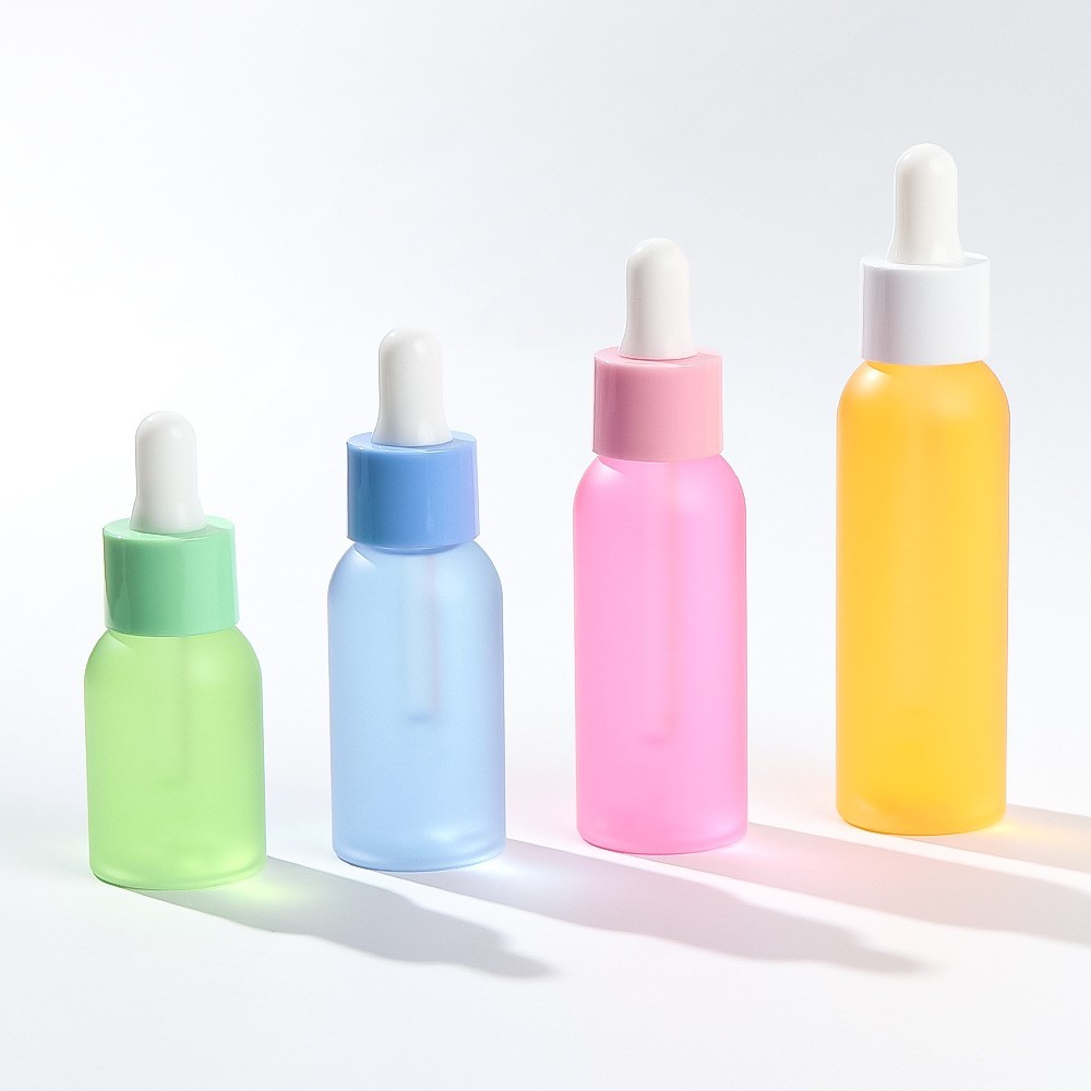 化妆品滴管瓶子 pet塑料原液精华液小空瓶 30-80ml茶色精油瓶图3