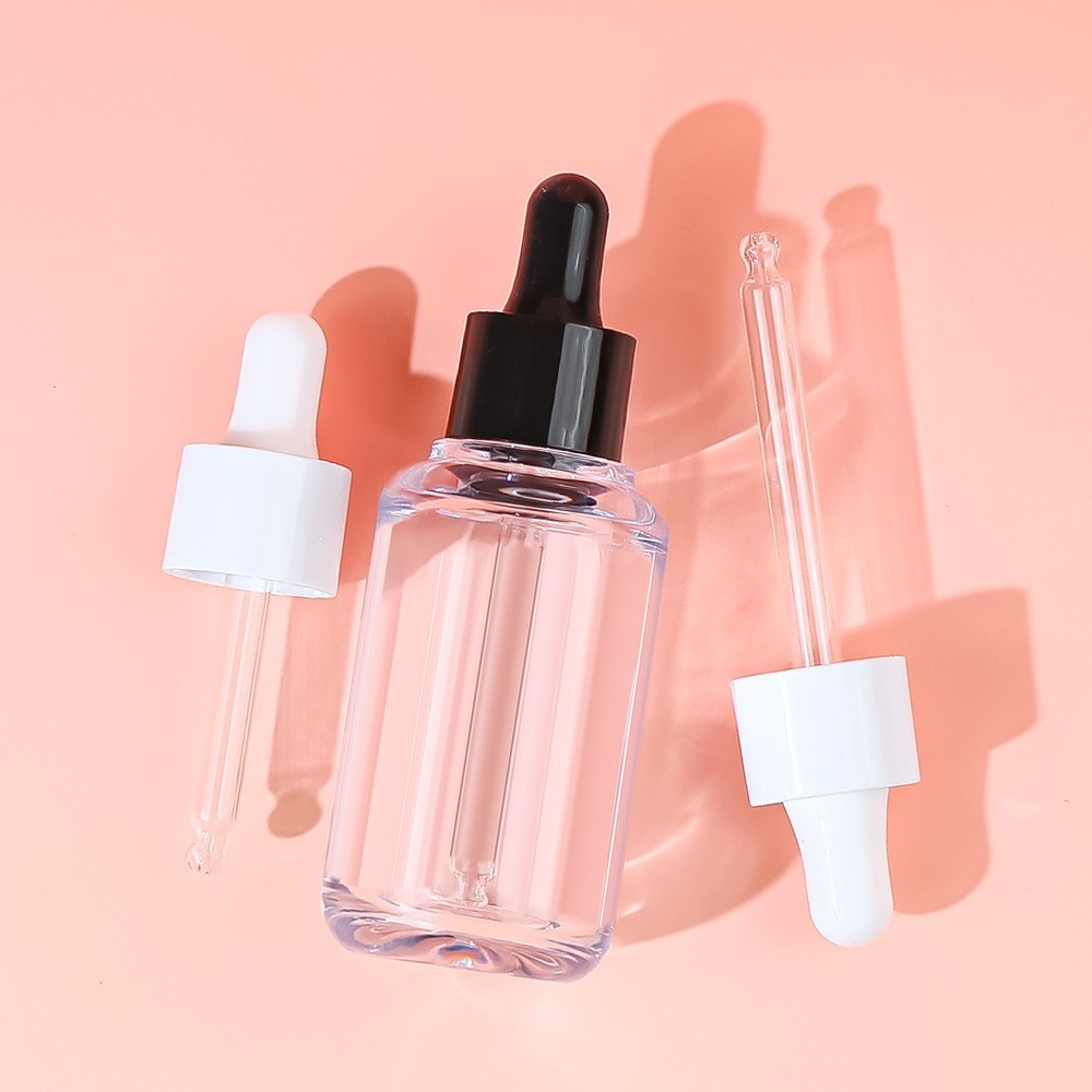 50ml按压透明滴管瓶 20/110/150ml精油分装瓶 petg厚壁精华液瓶子图3