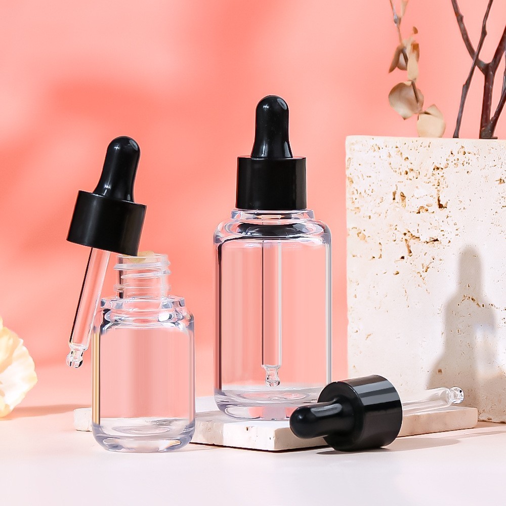 50ml按压透明滴管瓶 20/110/150ml精油分装瓶 petg厚壁精华液瓶子图4