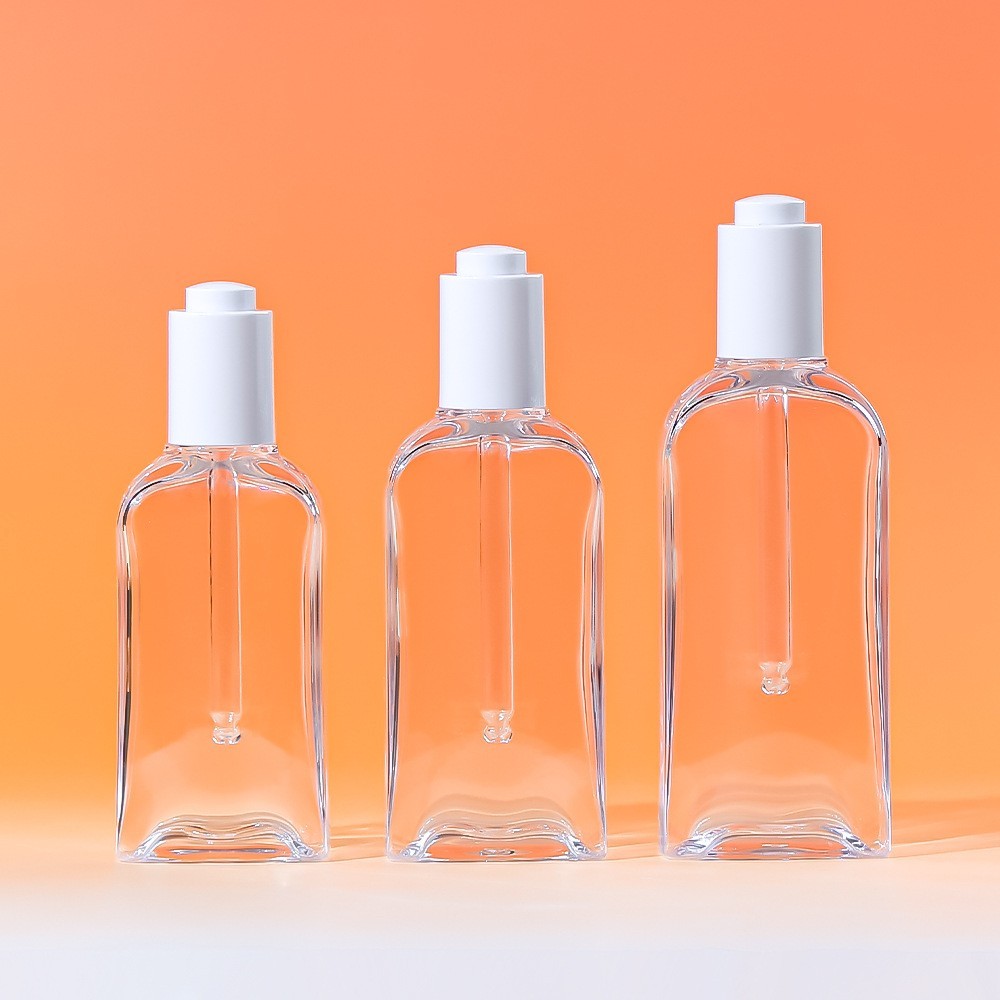 100ml透明扁方形精油瓶 petg厚壁精华液瓶 120ml150ml香水分装瓶图3