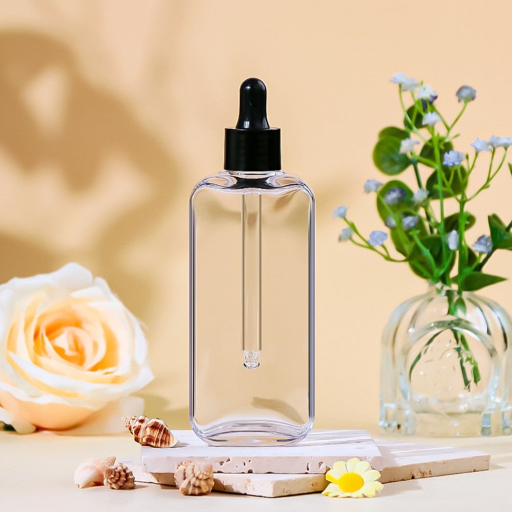 60ml原液滴管分装瓶 petg厚壁精油瓶按摩油瓶 100ml挤压精华液瓶图2