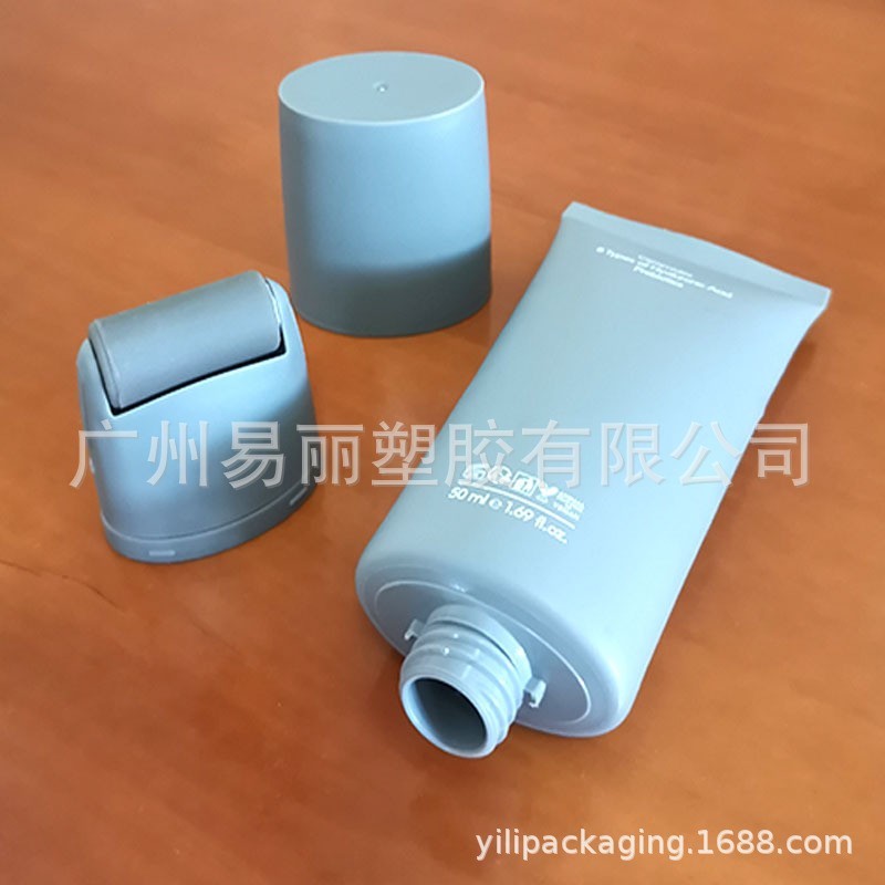 定制化妆品软管 单滚轮化妆品按软摩管包材 颈霜按摩霜PE塑料软管图3