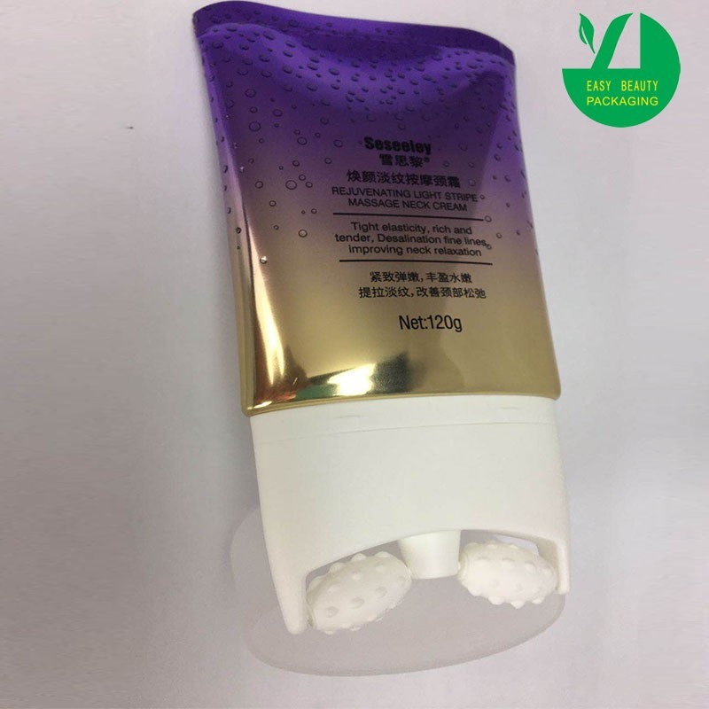 120ml滚轮颈霜软管 化妆品包装 滚轮按摩铝塑软管包材 身体乳软管图3