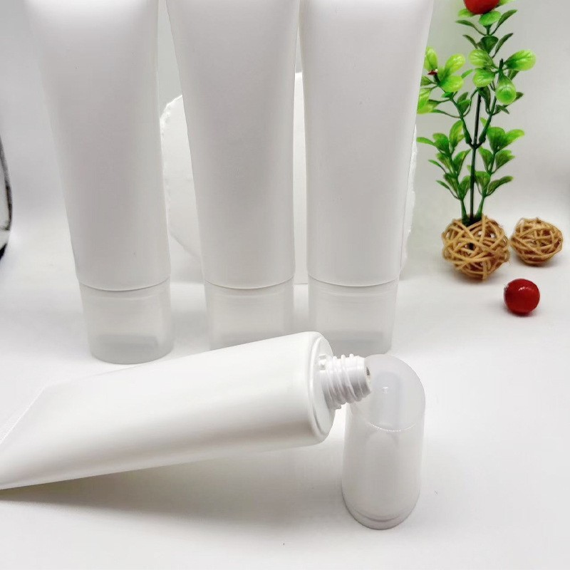 颈部滚轮按摩头按摩乳包装软管瓶螺旋口白色化妆品小样瓶源头厂家图3