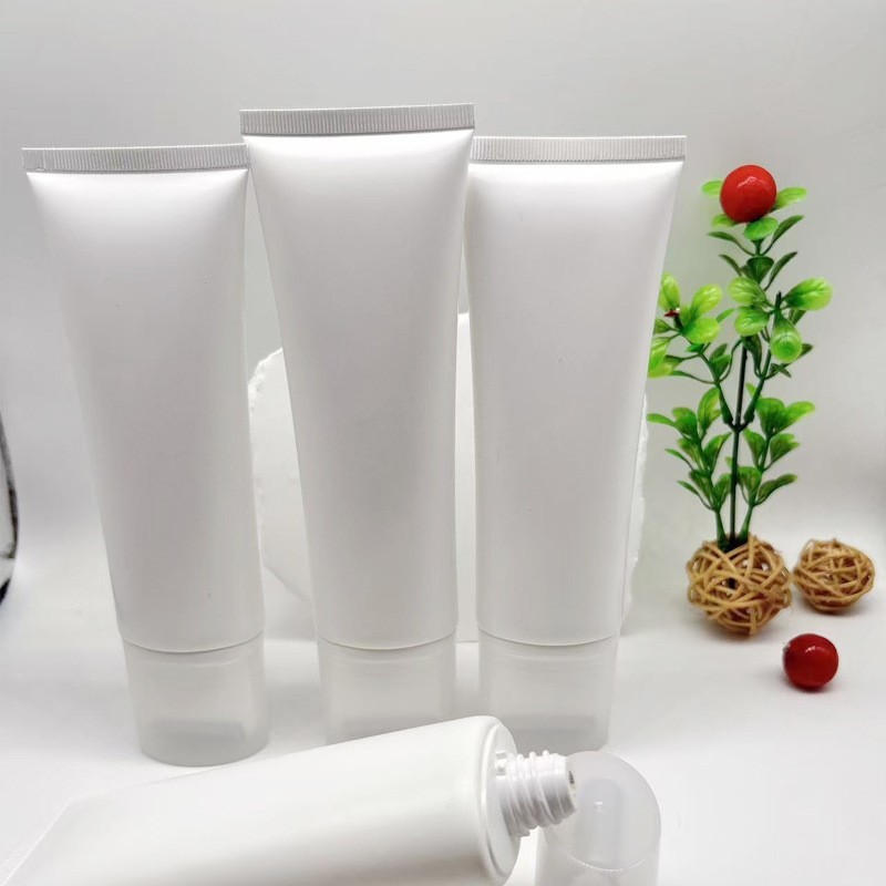 颈部滚轮按摩头按摩乳包装软管瓶螺旋口白色化妆品小样瓶源头厂家图4