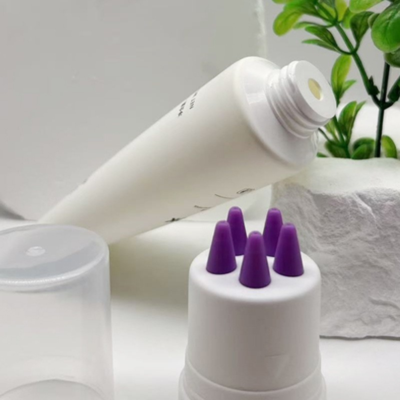 锥形5尖嘴硅胶刷头身体乳分装瓶护肤品软管头皮护理按摩乳小样图4