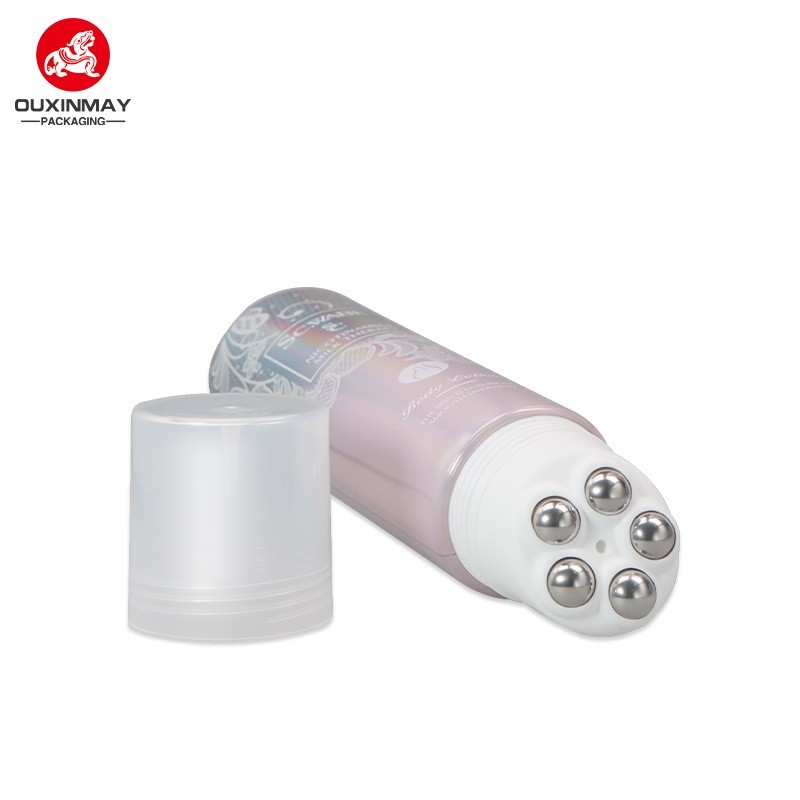 五珠按摩管身体乳滚珠滚轮化妆品乳液挤压 塑料软管厂家新款定制图3