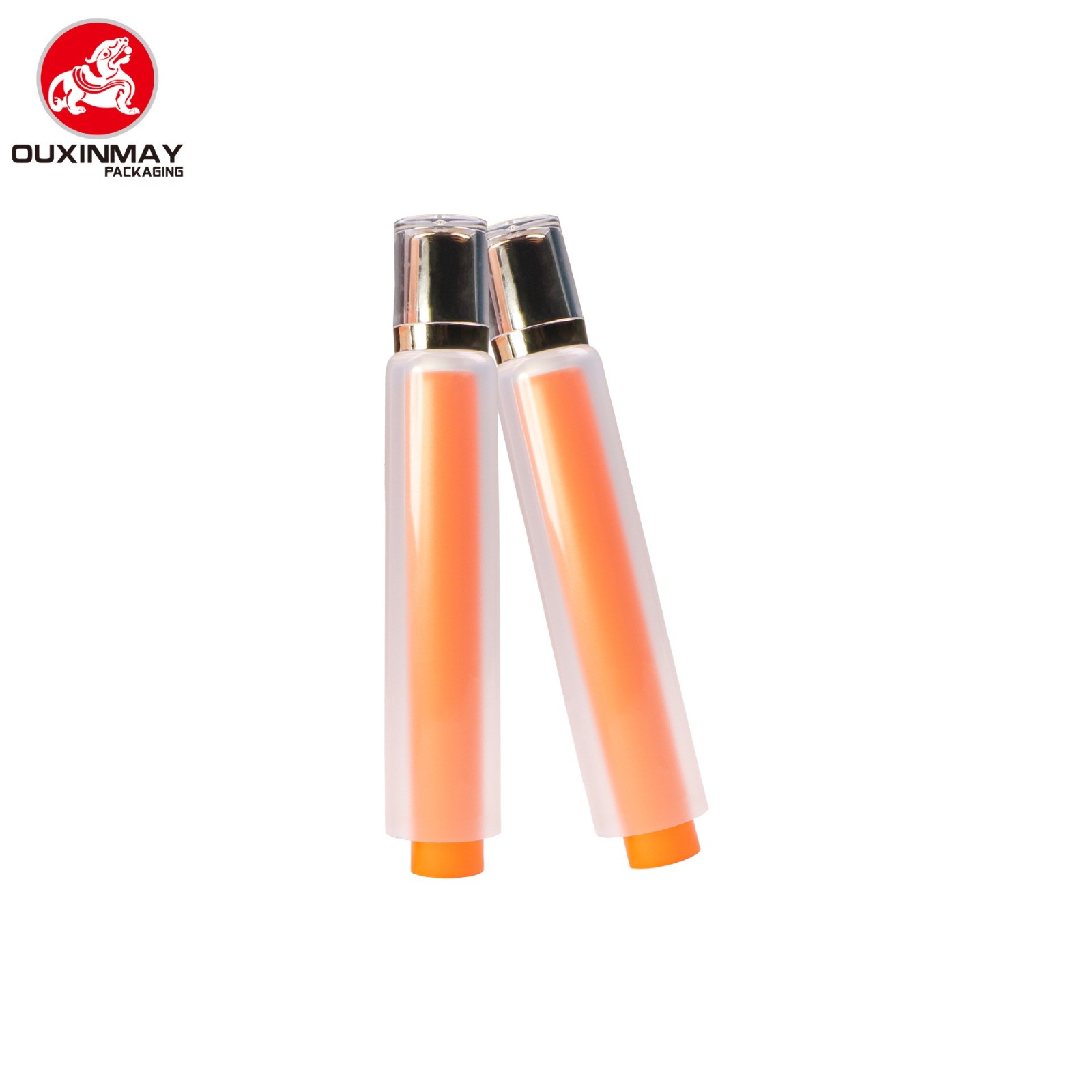 新款定制玫瑰花出料口二合一双管子母管护手霜包材乳液护肤品软管图3