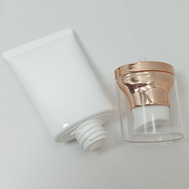 定制 30ml 空白防晒霜BB隔离按压泵头管瓶化妆品软管包装图4