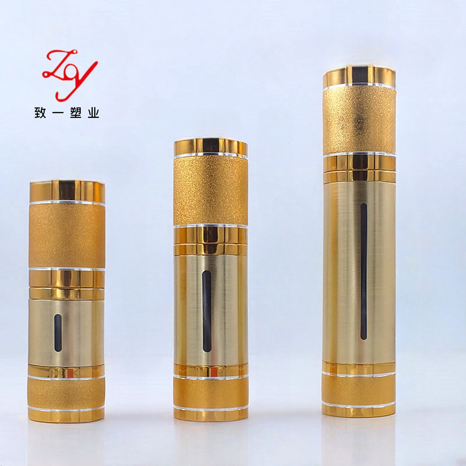 亮金滚沙真空瓶 化妆品瓶子 氧化铝分装瓶 bb面霜精华乳液瓶
