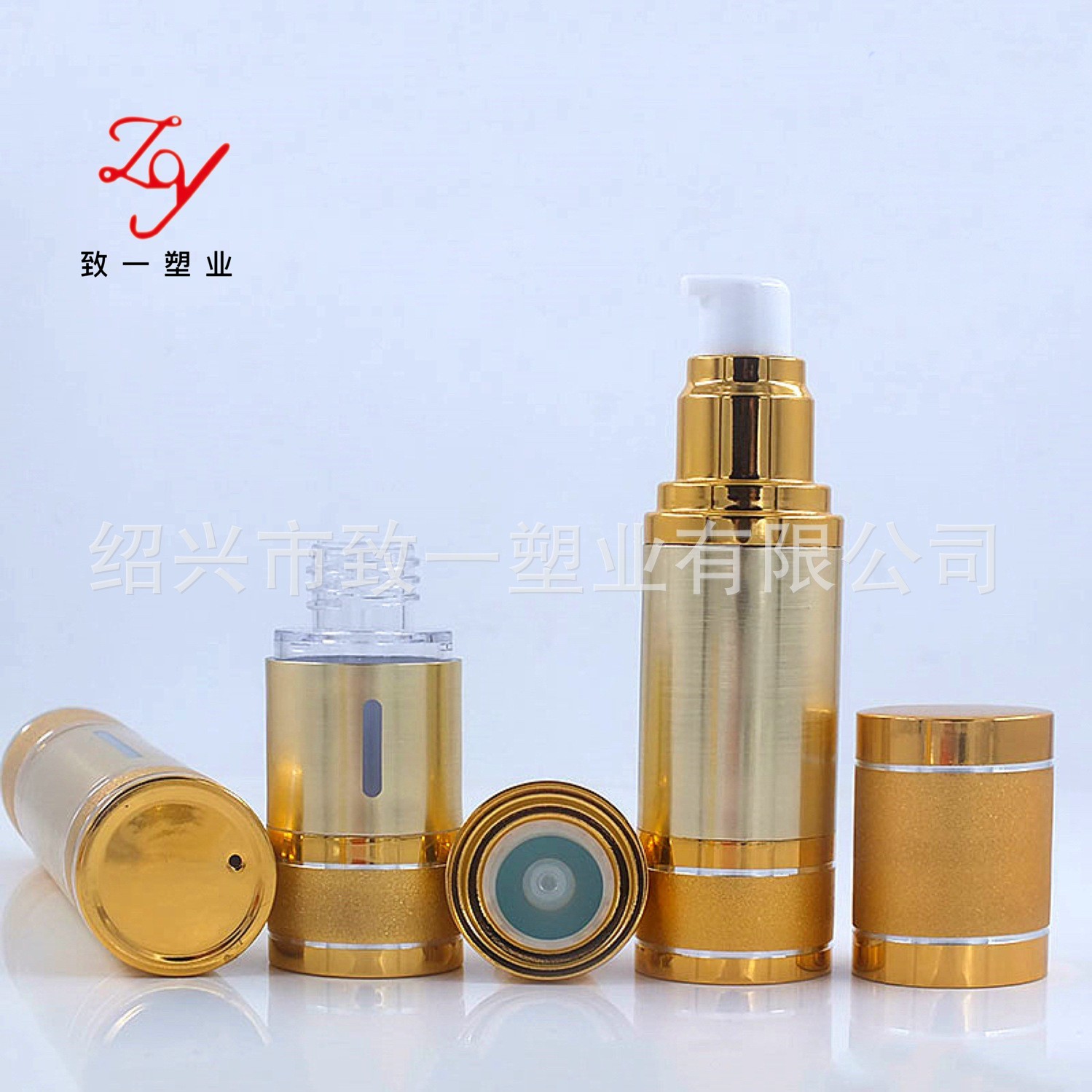 亮金滚沙真空瓶 化妆品瓶子 氧化铝分装瓶 bb面霜精华乳液瓶图2