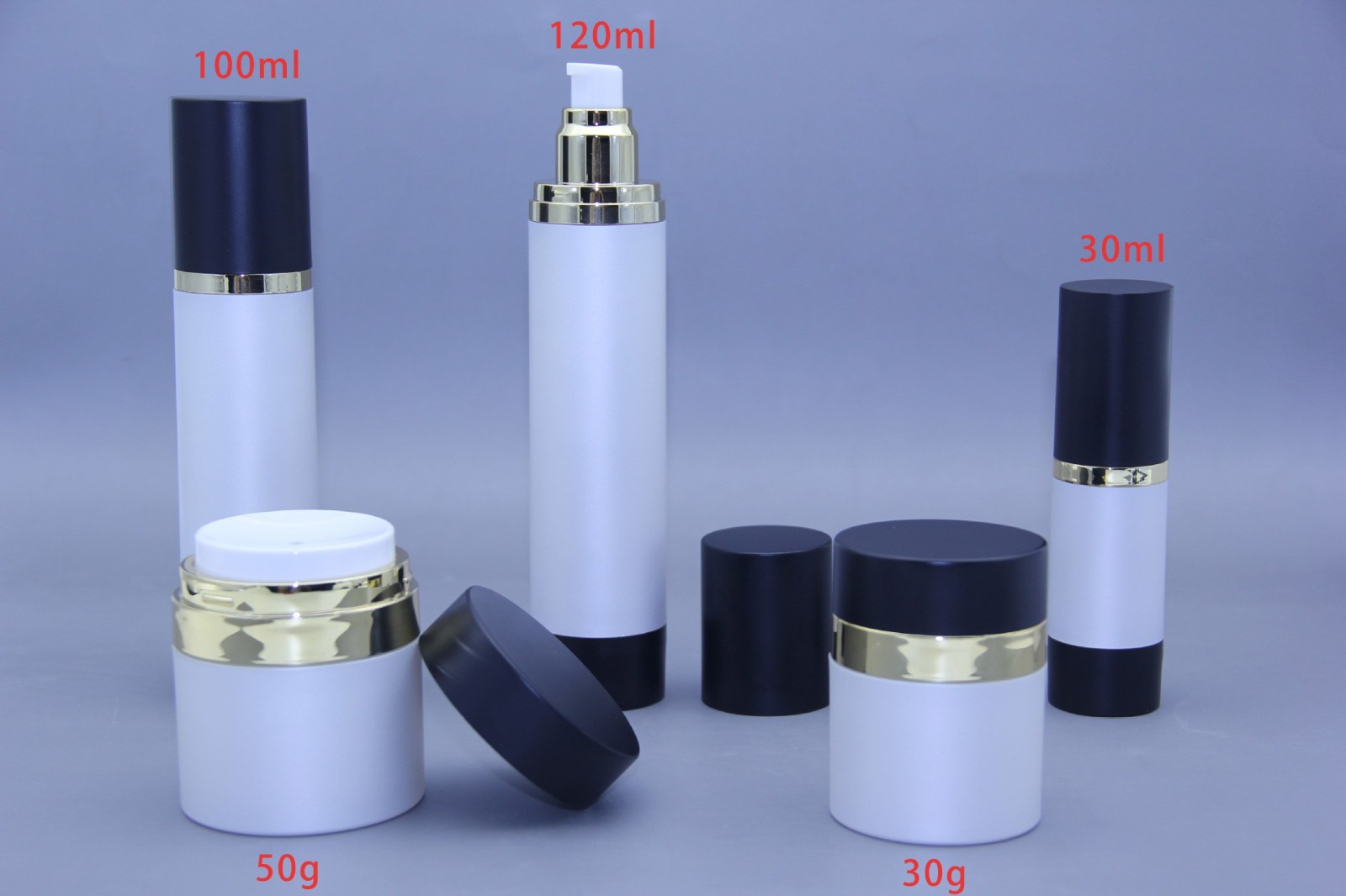 30ml100ml120ml化妆品乳液亚克力真空瓶 30G50G精华按压塑料AS