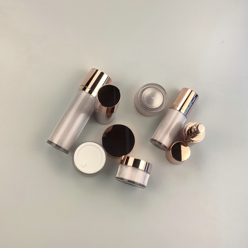 高端亚克力 乳液精华真空瓶 直圆膏霜瓶 化妆品分装瓶加工图4