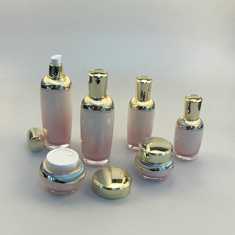 亚克力化妆品 按压护肤品乳液瓶子 双层膏霜分装瓶加工