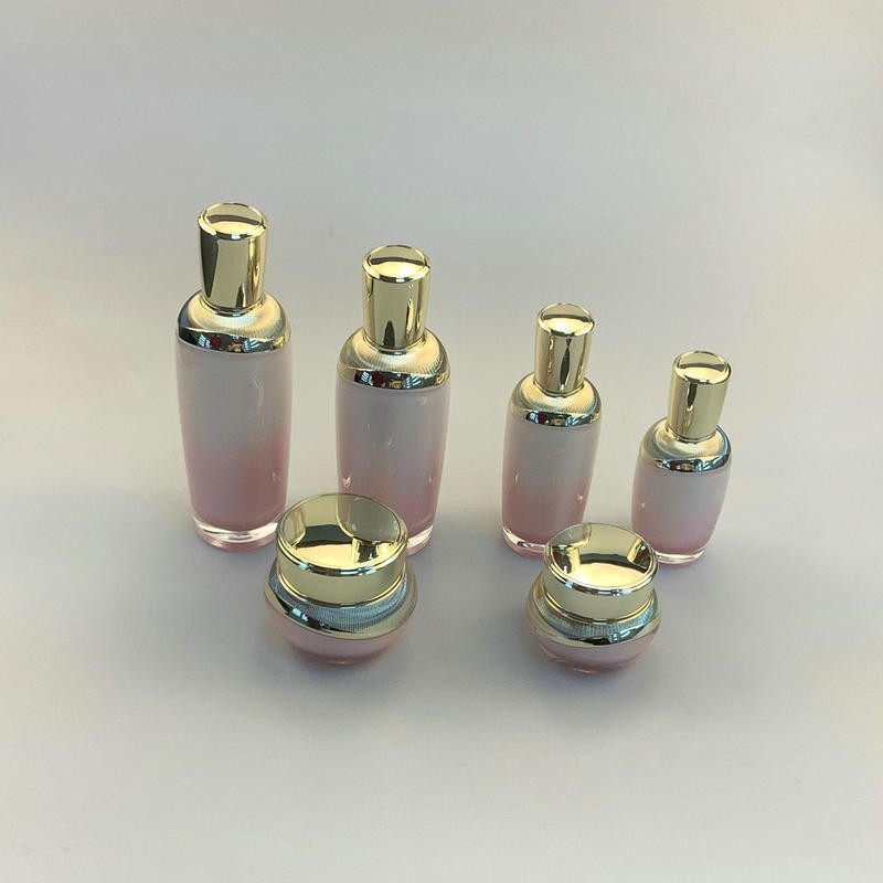 亚克力化妆品 按压护肤品乳液瓶子 双层膏霜分装瓶加工图2