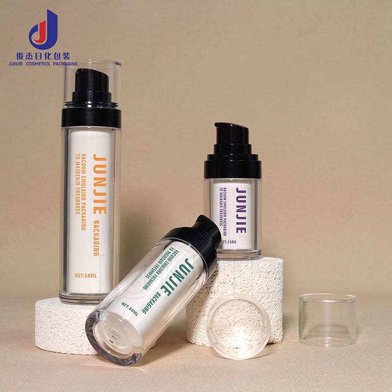 化妆品便携式旅行真空喷雾瓶15/30/50ml双层乳液瓶精华水乳按压瓶图2