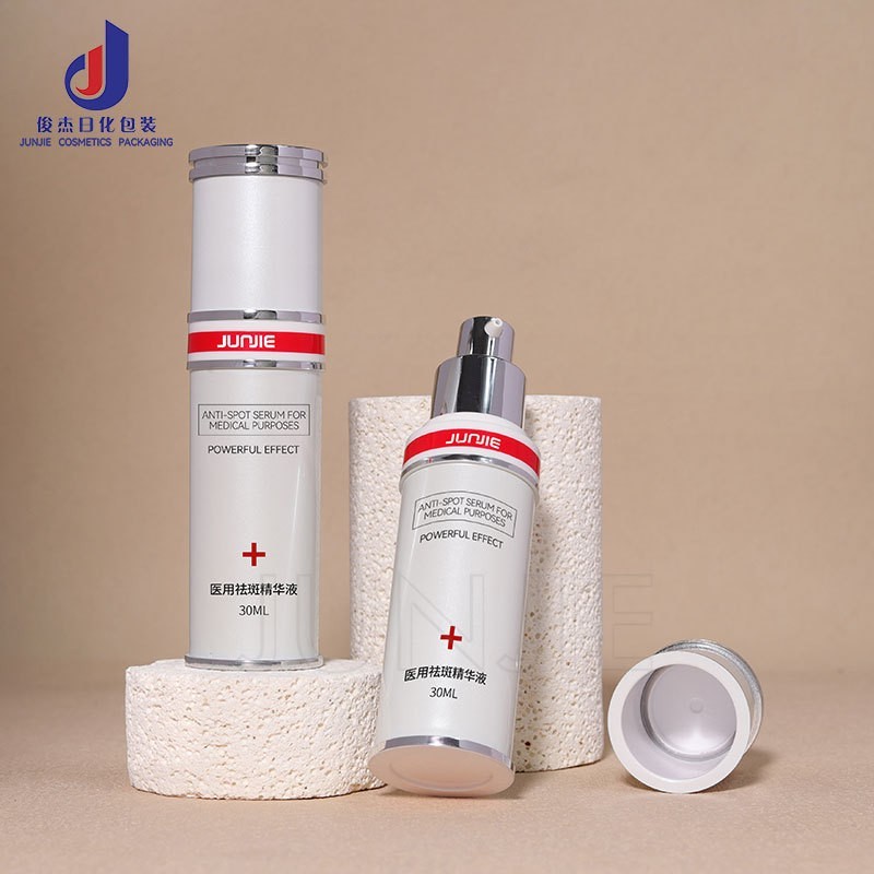 高档简约30ml精华液瓶鸡嘴泵头化妆品分装瓶AS塑料按压乳液包装瓶图4